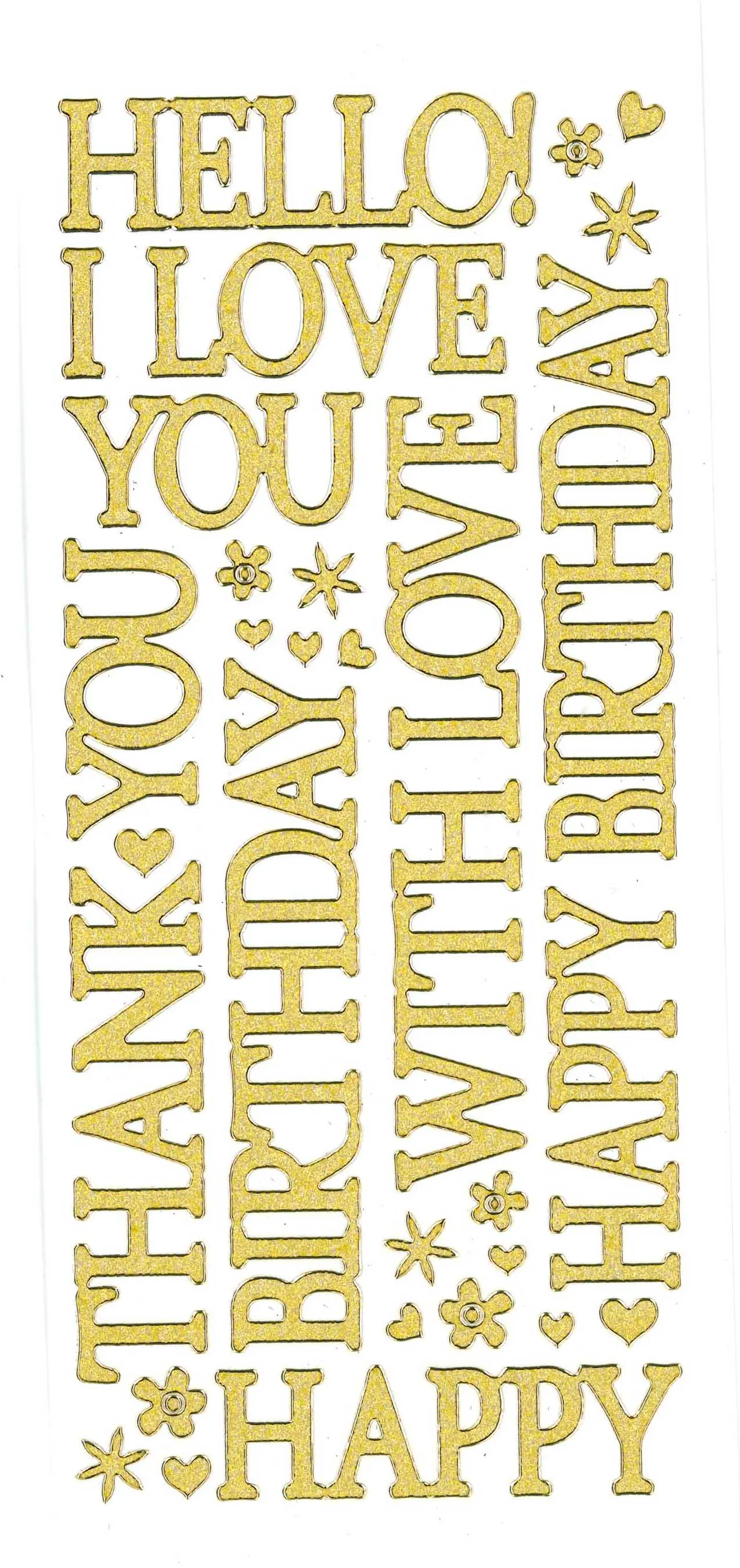 Gold Pearl Big Greetings Dazzlesâ¢ Stickers