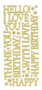 Gold Pearl Big Greetings Dazzles™ Stickers