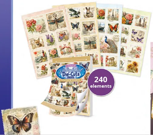Vintage Stamps Delightful Die-Cuts