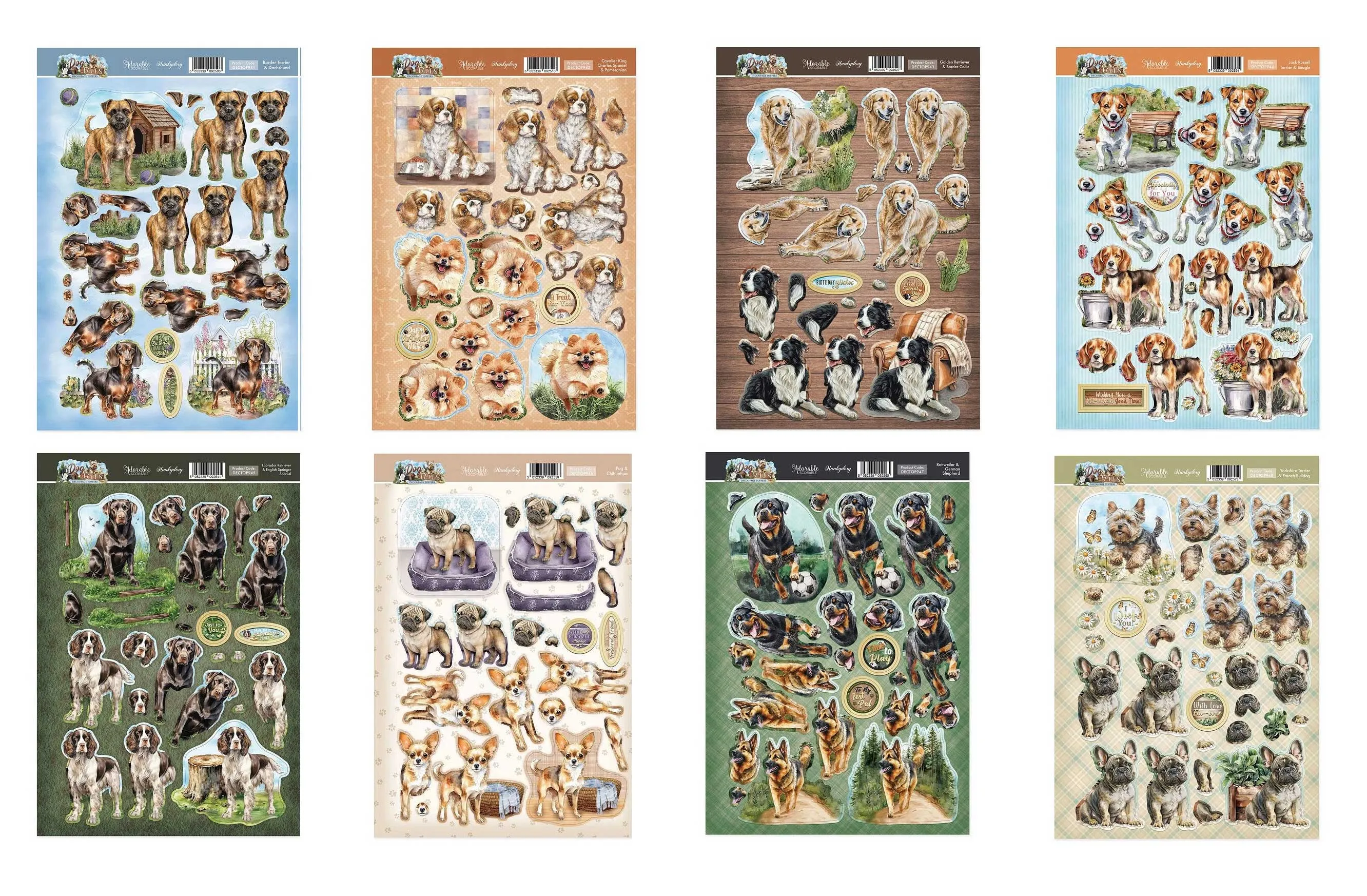 Dog Tales Topper Set, 8 sets, Paper Wishes exclusive