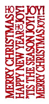 Red Big Christmas Greetings Dazzles™ Stickers
