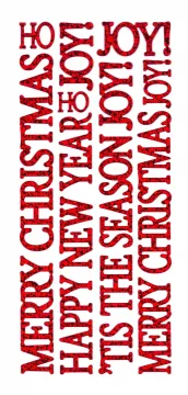 Red Big Christmas Greetings Dazzles&trade; Stickers