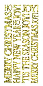 Gold Big Christmas Greetings  Dazzlesâ¢ Stickers