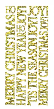 Gold Big Christmas Greetings Dazzles&trade; Stickers