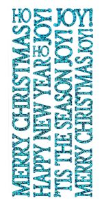 Blue Big Christmas Greetings  Dazzles™ Stickers