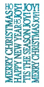 Blue Big Christmas Greetings  Dazzlesâ¢ Stickers