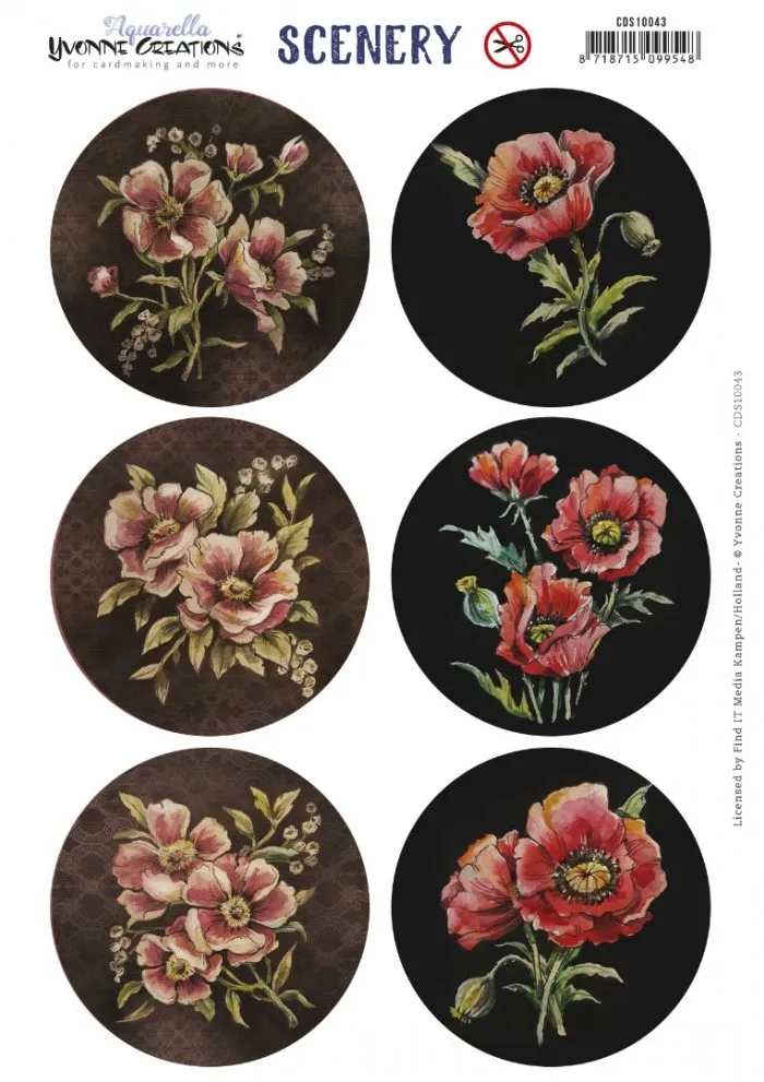 Poppies Die-Cut circles