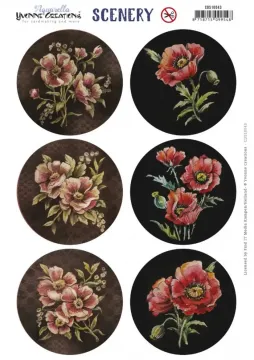 Poppies Die-Cut circles