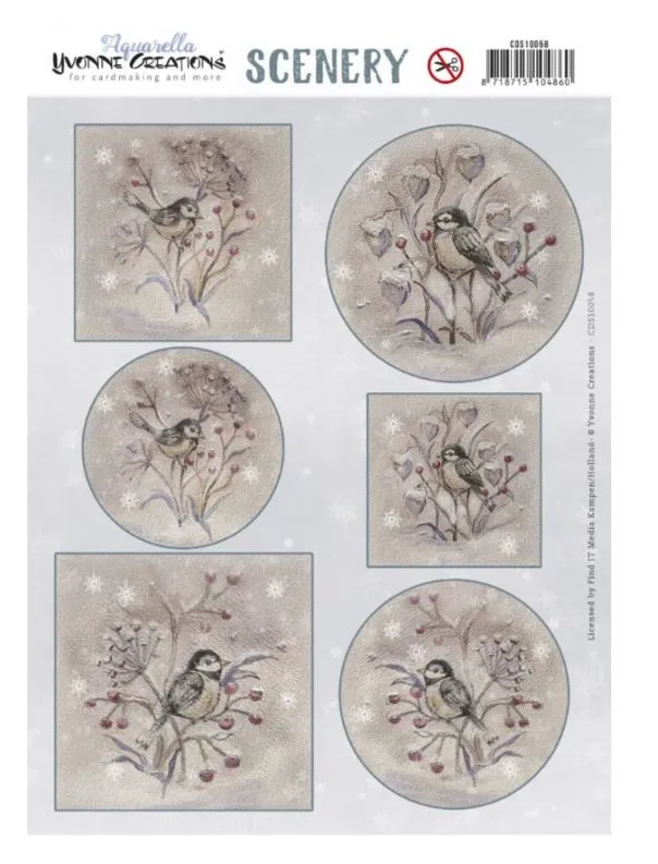 Winter Birds Die-Cuts