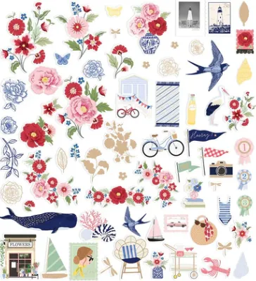 Bayfair Die-Cut Ephemera, 136 pieces