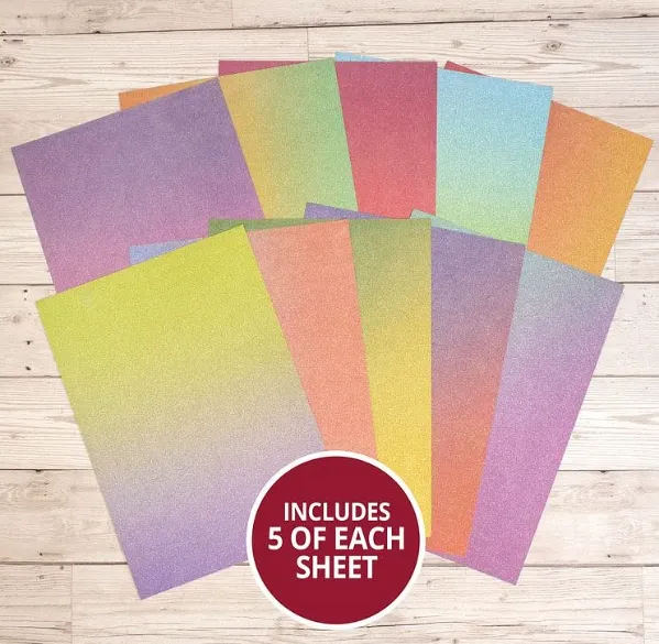 Diamond Sparkles Ombrï¿½ Shimmer Cardstock, 50 sheets