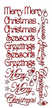 Merry, Merry Christmas Dazzles&trade; Stickers, red
