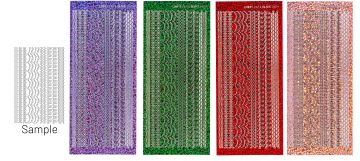 Stitched Border More Colors Dazzles™ Stickers, 4 pack