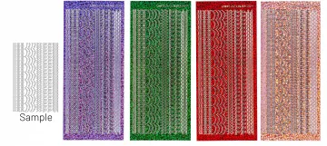 Stitched Border More Colors Dazzles™ Stickers, 4 pack