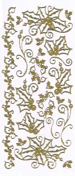 Holly Dazzles&trade; Stickers, gold