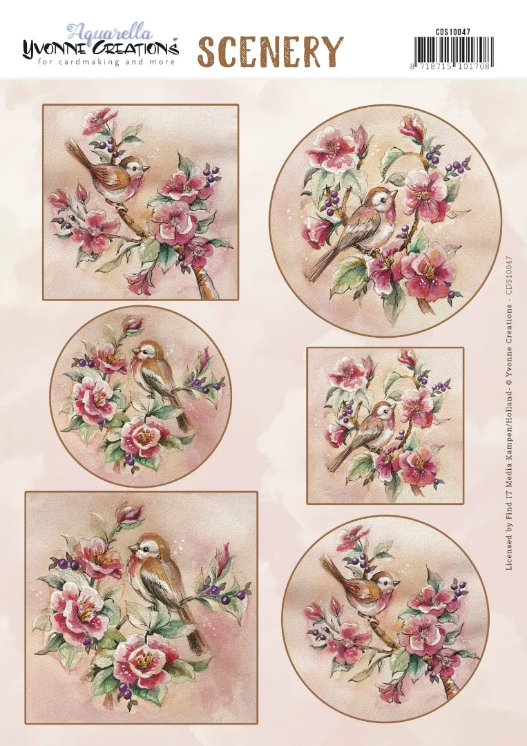 Antique Flowers & Birds Die-Cuts