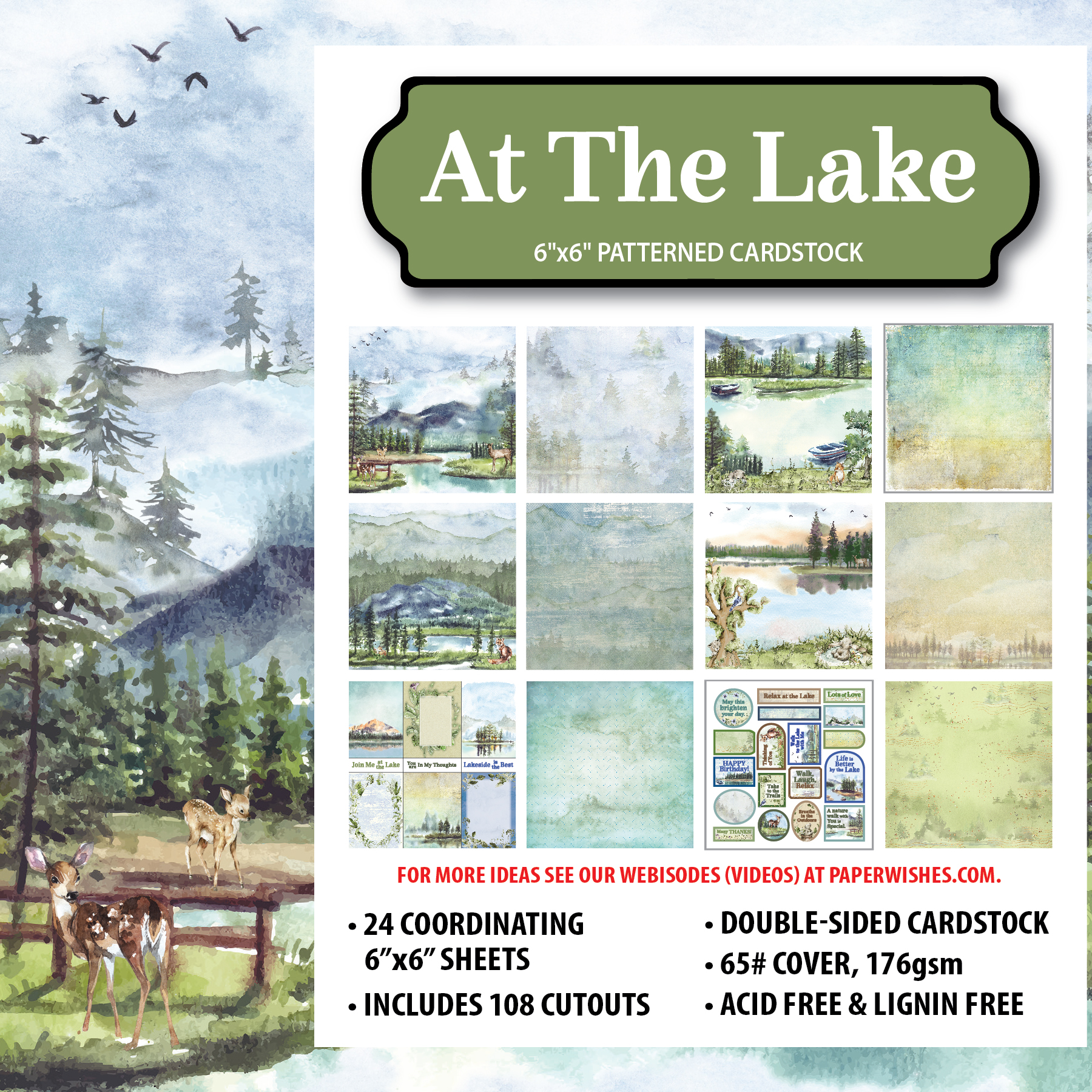 At the Lake 6x6 Patterned Cardstock