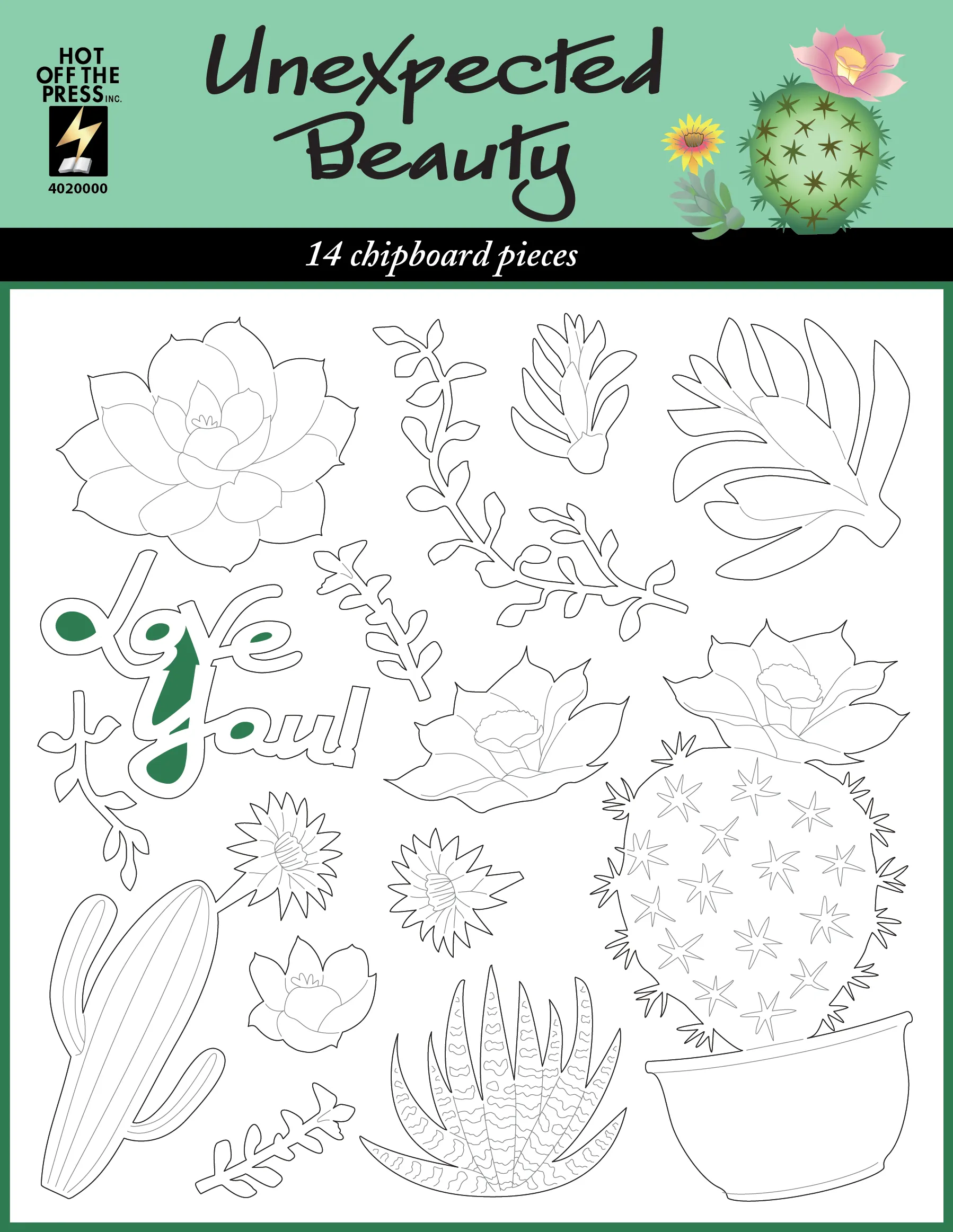 Unexpected Beauty Chipboard