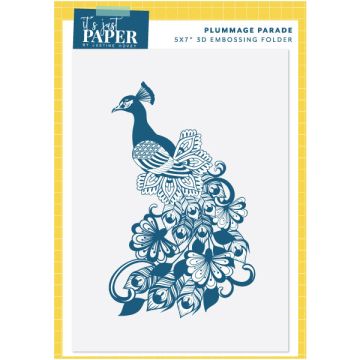 3D Embossing Folder Plummage Parade | Pride & Peacock