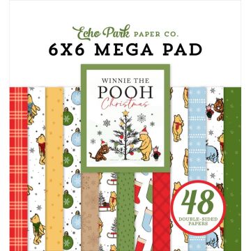 Winnie the Pooh Chistmas 6x6 Double Sided Mega Paper Pad