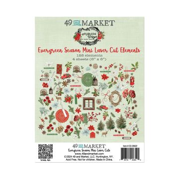 Evergreen Season Laser Cuts, 128 pieces