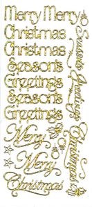 Merry, Merry Christmas Dazzles� Stickers, gold
