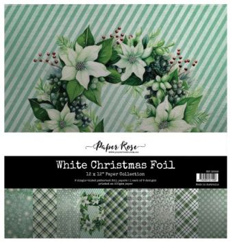 White Christmas Foil 12x12 papers