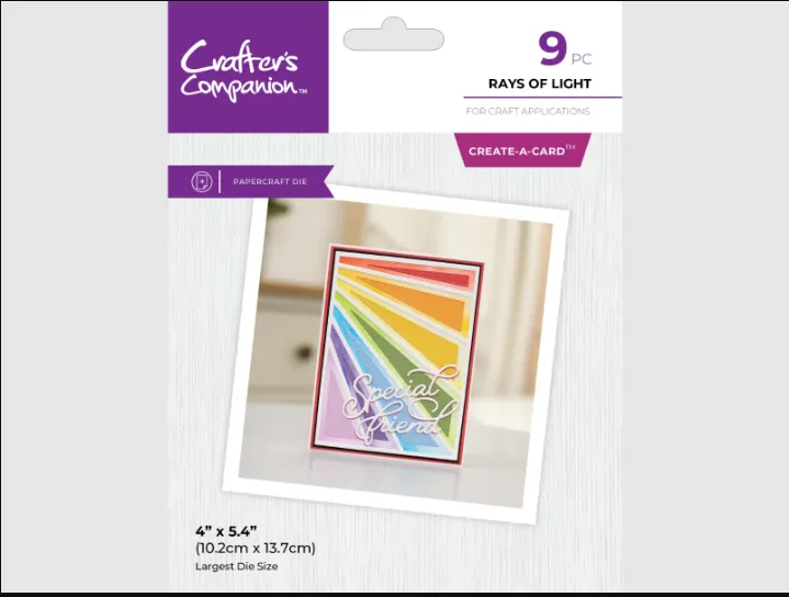 Crafter's Companion Metal Dies Create a Card - Rays of Light