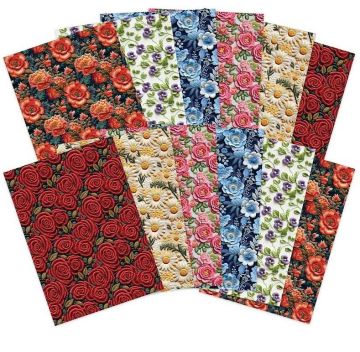 Adorable Scorable Designer Cardstock Packs - Embroidered Blossoms