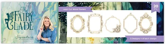 Laser Cut Wood Frames, 20 pieces