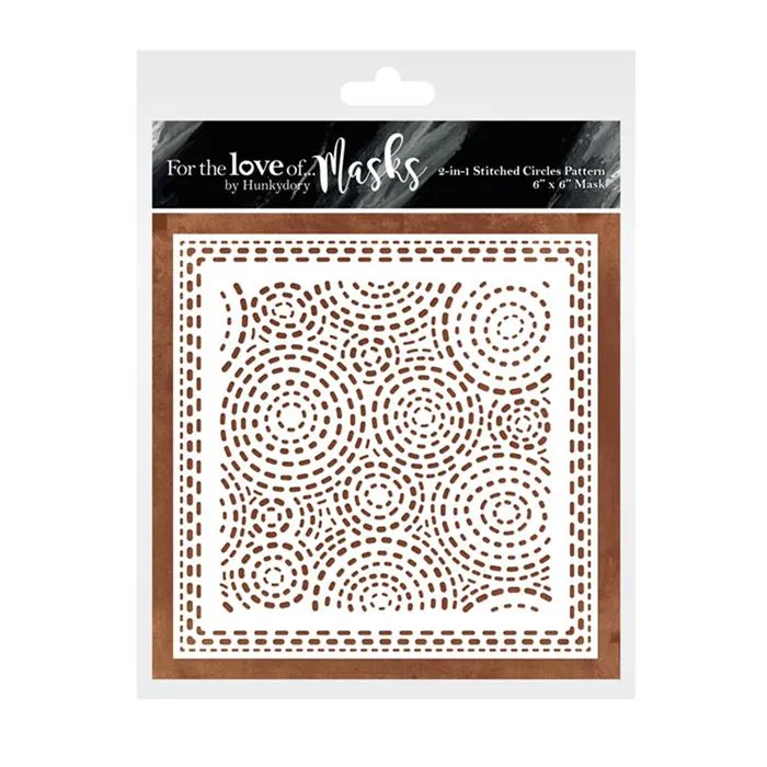 2-in-1 Stitched Circles Pattern Mask