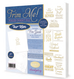 For Him Trim Me! Foiled Insert Pad Gold