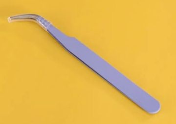 Purple Angled Tweezers