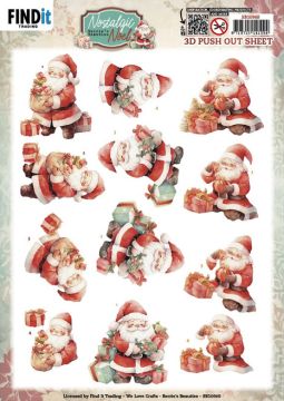 Santa & Nostalgic Presents Die-Cut Sheet