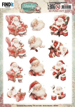 Nostalgic Santa Die-Cut Sheet