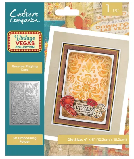 Reverse Playing Card 3D Embossing Folder