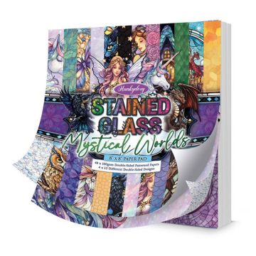 Stained Glass Mystical Worlds 8x8 Paper Pad