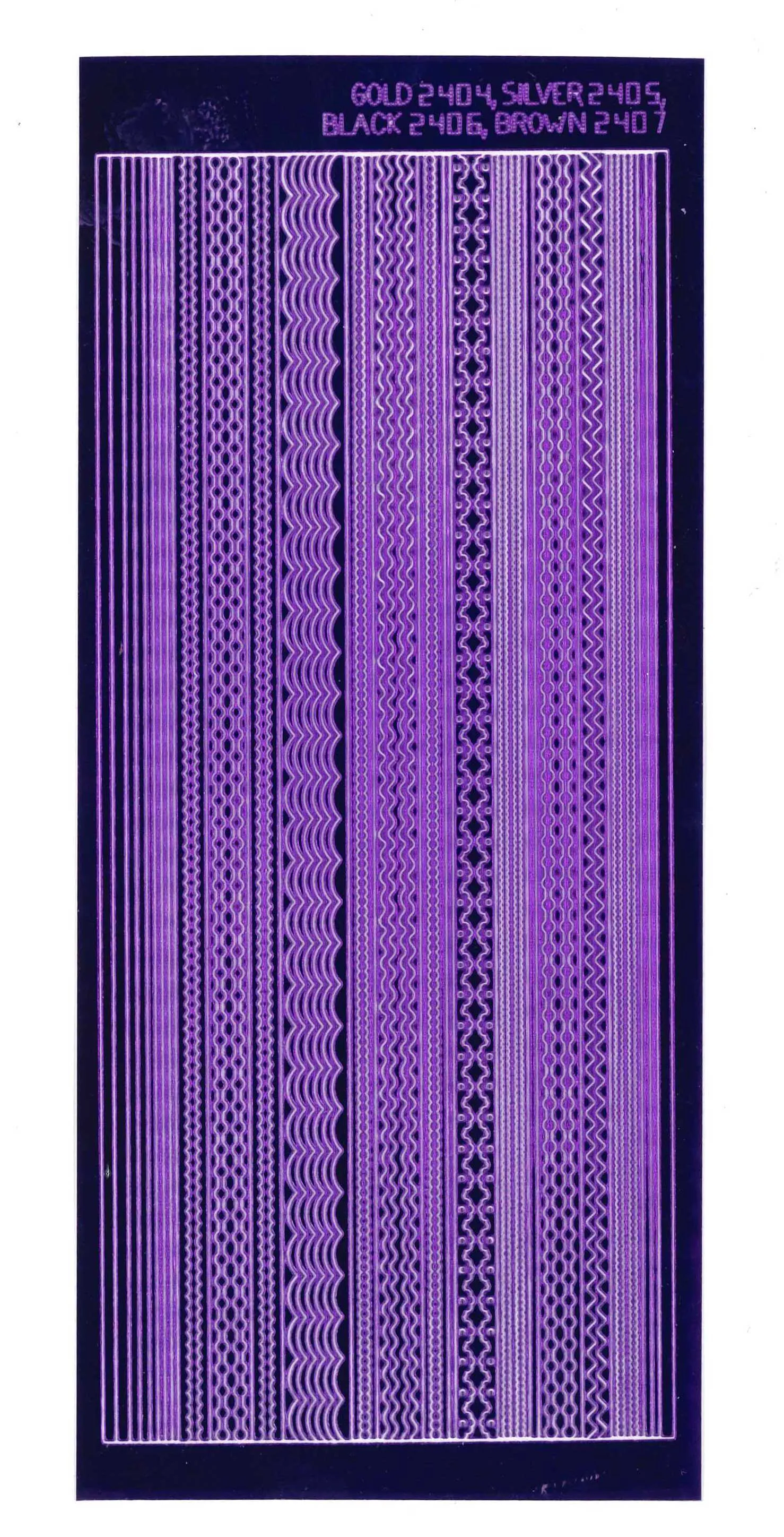 Purple Thin Line Dazzlesâ¢ Stickers, 63 Pieces