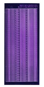 Purple Thin Line Dazzles™ Stickers, 63 Pieces