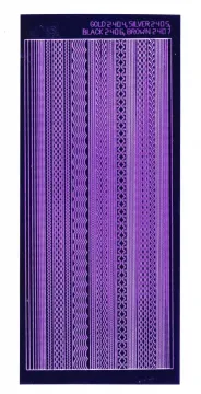 Purple Thin Line Dazzles&trade; Stickers, 63 Pieces