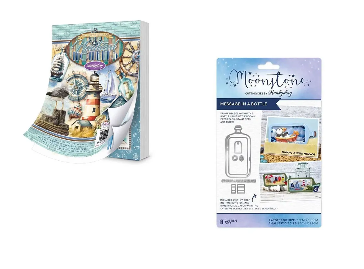 Nautical Moments & Message in a Bottle Dies by Hunkydory Money Saver