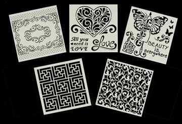 Super Stencil Bundle, 5 stencils