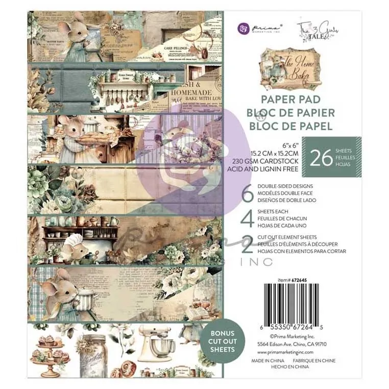 The Home Baker 6x6 Paper Pad, 26 sheets