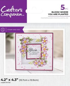 Bloom Where You Are Planted Stamp & Die Set