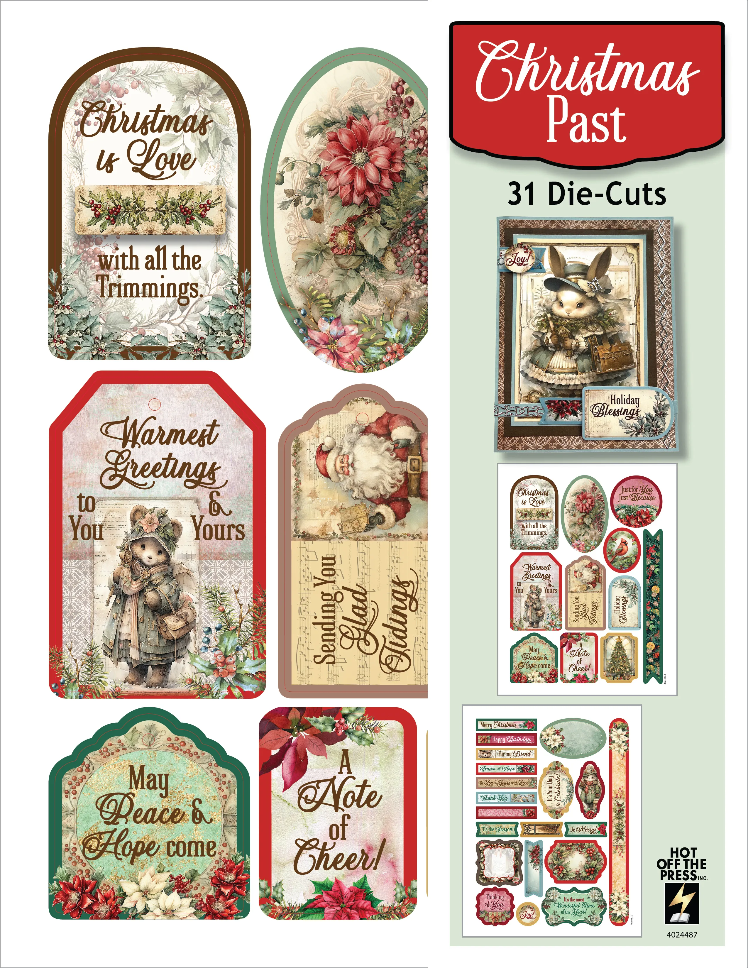 Christmas Past Die-Cuts, 31 pieces