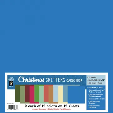 Christmas Critters 12x12 Solid Cardstock