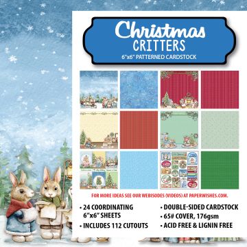 Christmas Critters 6x6 Patterned Cardstock