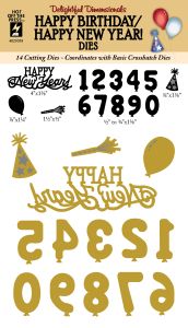 Happy Birthday/New Year Card Dies