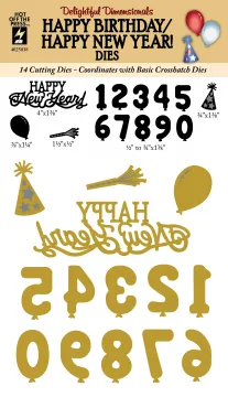 Happy Birthday/New Year Card Dies