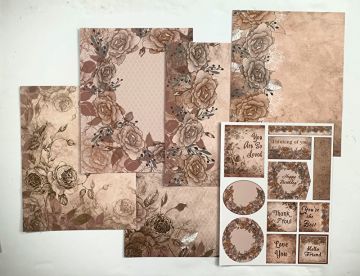 Vintage Roses 8.5x11 Paper Pack